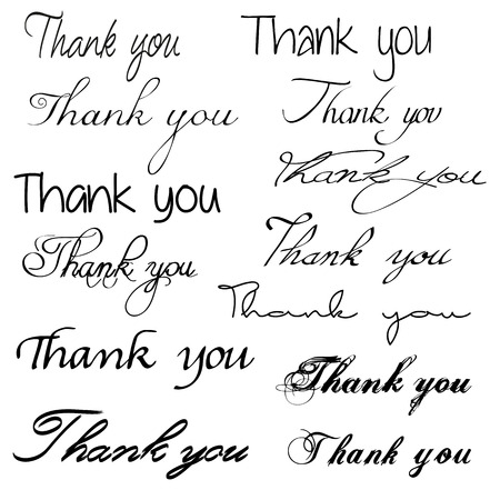 Thank you - calligraphy setのイラスト素材