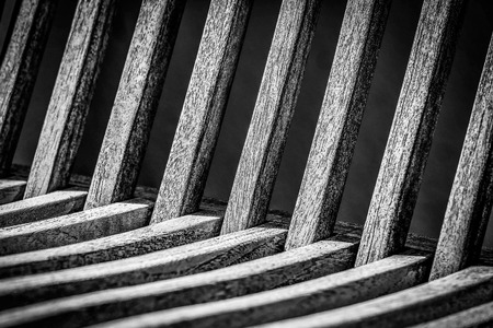 Wood pattern of a chair in black and white colorsの写真素材