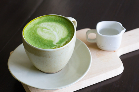 Matcha Latte Cup of green teaの写真素材