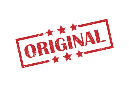 Original rubber stamp. Grunge design with dust scratches. Effects can be easily removed for a clean, crisp look. Color is easily changed.のイラスト素材