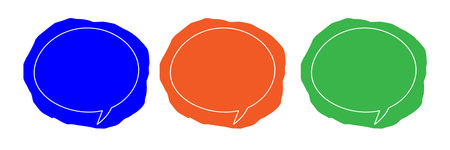 Set of speech bubbles. Vector illustration. Isolated on white background.のイラスト素材