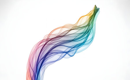 Colorful smoke on a white background. Abstract background for design.の素材