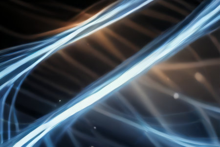 abstract blue background with some smooth lines in it (see more in my portfolio)の素材