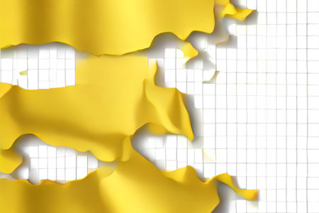 Pieces of torn paper on a white background. 3d illustrationの素材