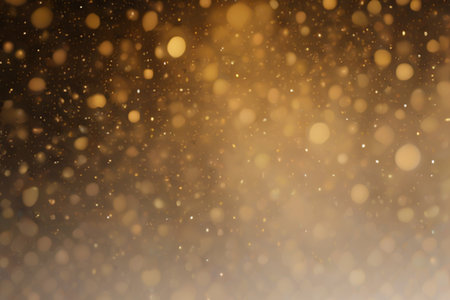 Abstract gold bokeh background. Gold glitter lights defocused.の素材
