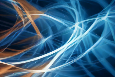 abstract blue background with some smooth lines in it (see more in my portfolio)の素材