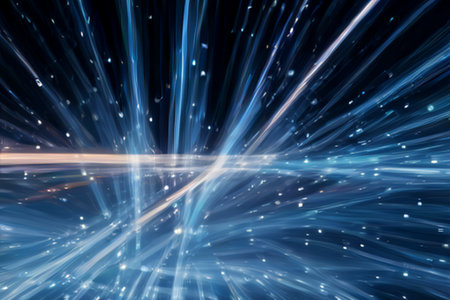 abstract background with rays and bokeh, computer generated imagesの素材