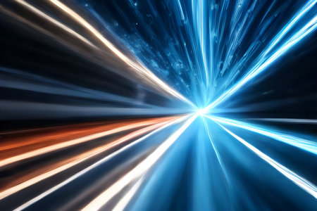 abstract speed motion on the road with high speed technology concept backgroundの素材