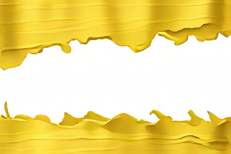 yellow paint splashing on a white background. 3d render illustrationの素材