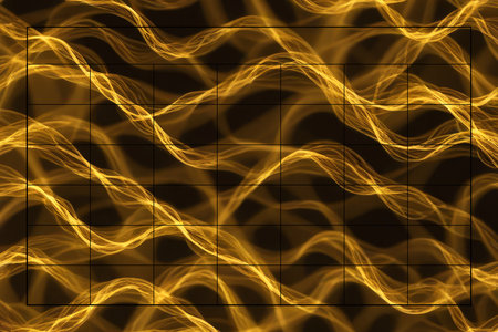abstract yellow background with smooth lines and curves, computer generated imagesの素材