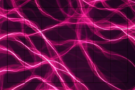 pink electric lightning on a dark background, abstract illustration of electricityの素材