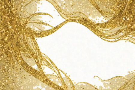 Gold abstract background with glitter and sparkles. Template for your designの素材
