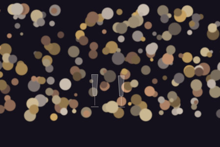 Glasses of champagne with bokeh background. Vector illustration.の素材