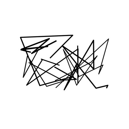 Geometric abstract element for design. Vector illustration in black and white colors.の素材