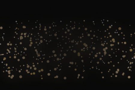 Bokeh lights on black background, abstract bokeh backgroundの素材