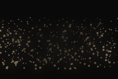Abstract bokeh background, abstract light defocused dots on black backgroundの素材