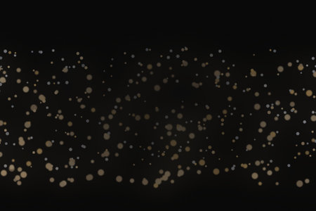 glitter vintage lights background. gold and black. defocused.の素材