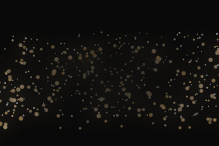 Abstract bokeh background. Soft defocused lights on black backgroundの素材