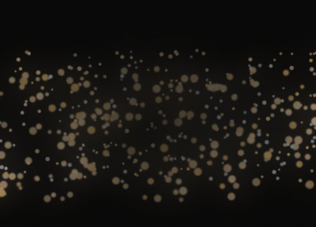 Abstract bokeh background. Defocused lights on black background.の素材