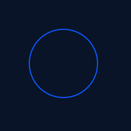 Vector circle line icon. Blue on dark blue background. Vector illustrationのイラスト素材