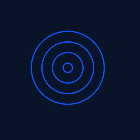 Target line icon, vector sign, linear pictogram isolated on blue, eps 10のイラスト素材