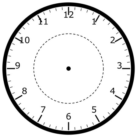 Clock face on a white background. Vector illustration. Eps 10.のイラスト素材