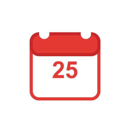 Calendar icon in flat color style. Date event reminder event organizerのイラスト素材