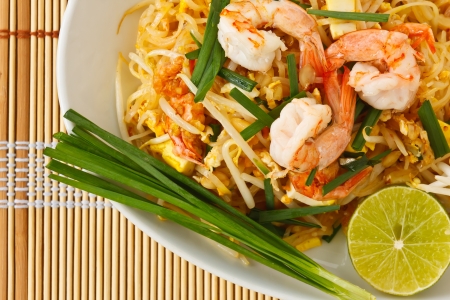 Thai stir-fried rice noodles (Pad Thai)の写真素材