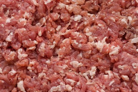 Background photo of raw minced porkの写真素材