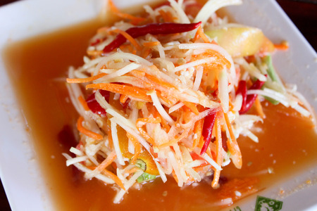 Thai papaya saladの写真素材