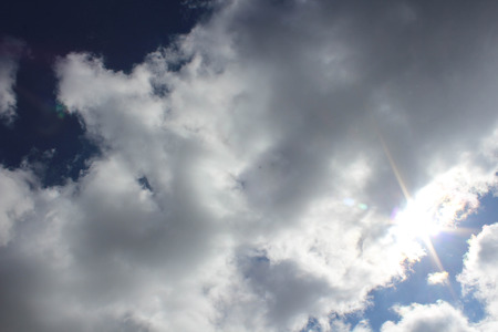 Puffy cloudsの写真素材