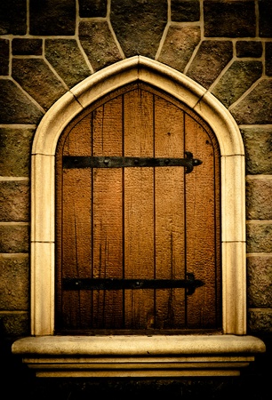 Old wood windowの写真素材
