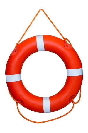 Life buoy isolated over a white background