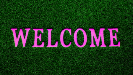 A new welcome doormatの写真素材