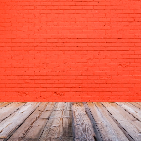 room interior with red  brick wall  backgroundの写真素材