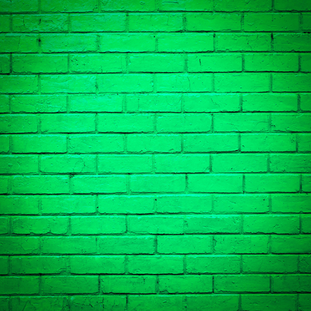 green  brick wall textureの写真素材
