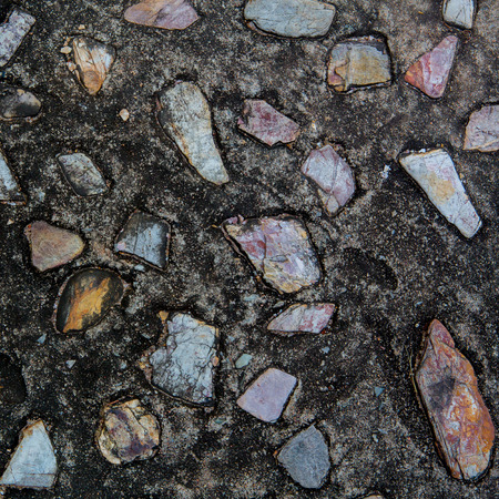 pattern of decorative slate stone wall surfaceの写真素材