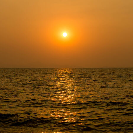 Beautiful sunset above the seaの写真素材