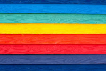 Decorative and colorful wood wallの写真素材