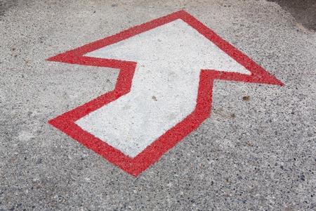 Arrows, the roadの写真素材