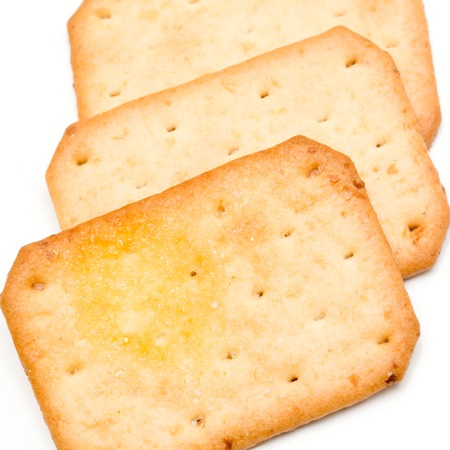Cracker isolated on whiteの写真素材