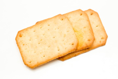 Cracker isolated on whiteの写真素材