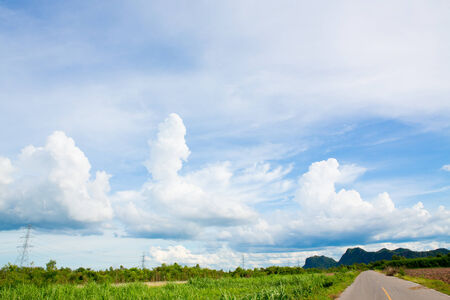 Beautiful landscape with nice skyの写真素材