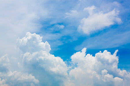 clouds in the blue skyの写真素材