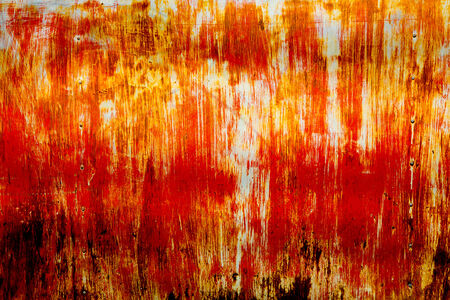 Abstract orange rusty zinc as textureの写真素材