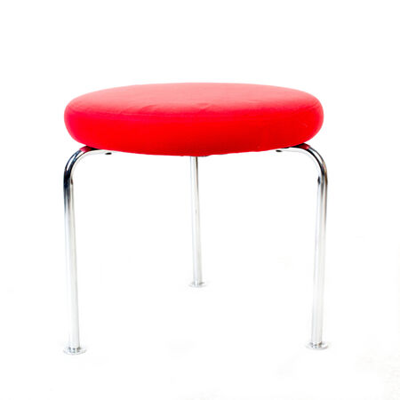 red  armchair isolated on white backgroundの写真素材
