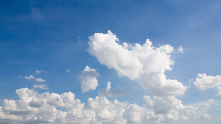 clouds in the blue skyの写真素材