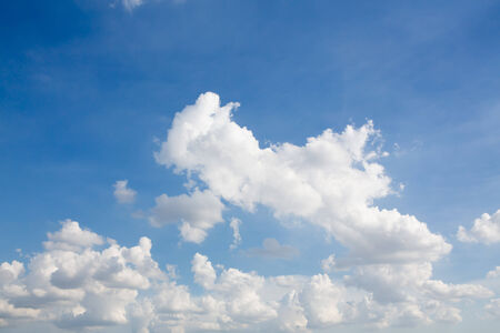 clouds in the blue skyの写真素材