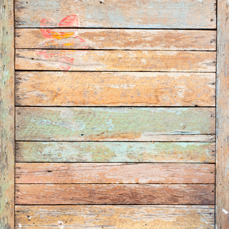old painted wooden wallの写真素材