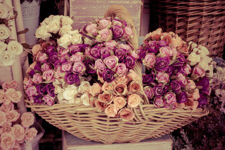 Vintage old flower backgrounds -の写真素材